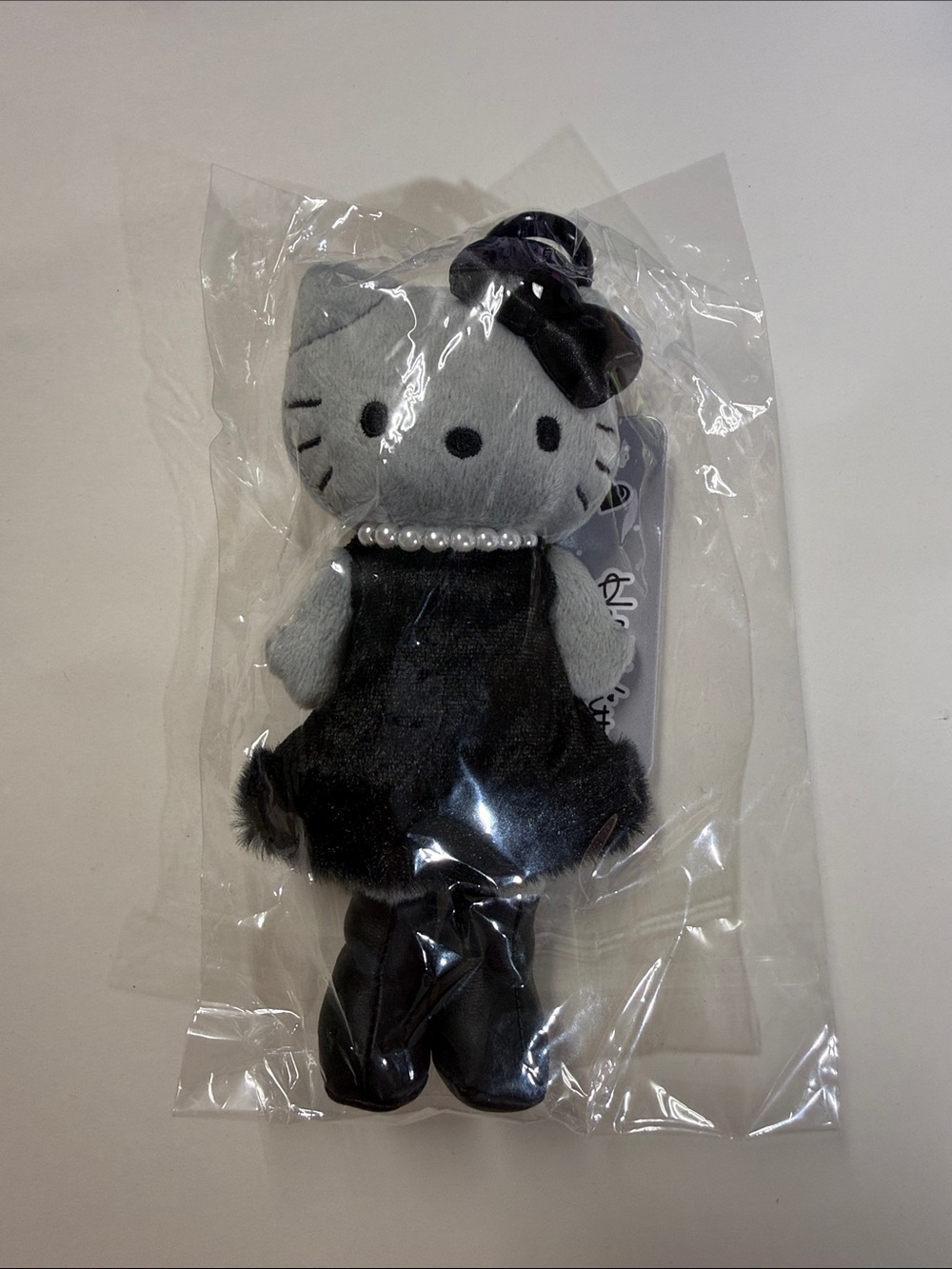 🎌Authentic Sanrio Style Up Mascot  Hello Kitty : Black Angel Grey In Black Dress